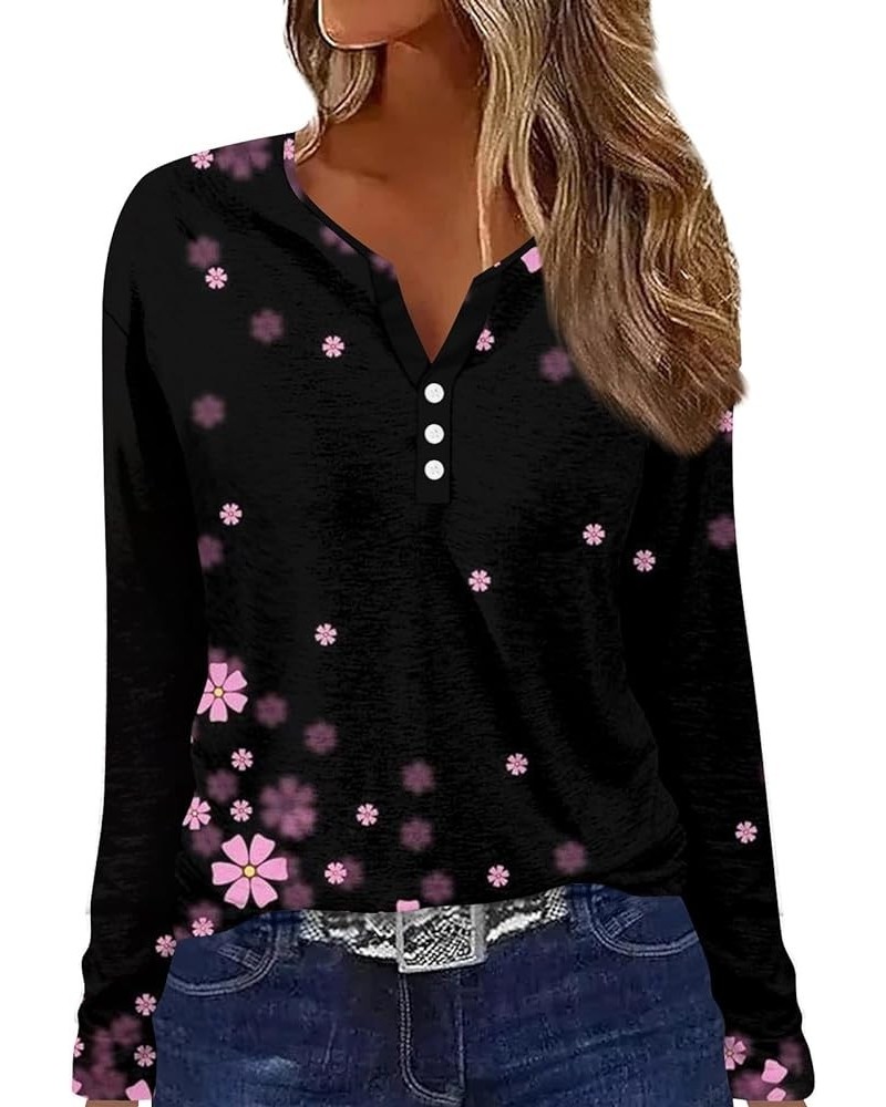 Shirt for Women V Neck Long Sleeve Tee Tops 2024 Trendy Sweatshirts Plus Size Loose Fit Lightweight T-Shirt Blouses 1-pink $7...