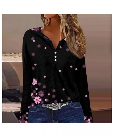 Shirt for Women V Neck Long Sleeve Tee Tops 2024 Trendy Sweatshirts Plus Size Loose Fit Lightweight T-Shirt Blouses 1-pink $7...