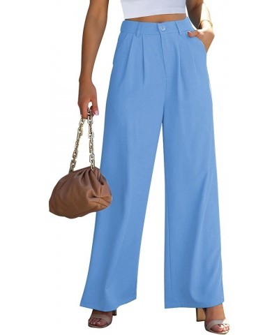 Wide Leg Pants for Women Work Business Casual High Waisted Dress Pants Flowy Trousers Office 30'' inseam Tranquil Blue $17.39...