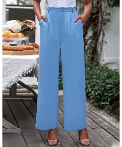 Wide Leg Pants for Women Work Business Casual High Waisted Dress Pants Flowy Trousers Office 30'' inseam Tranquil Blue $17.39...