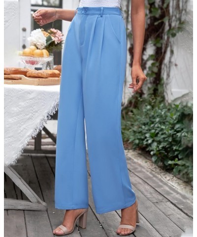 Wide Leg Pants for Women Work Business Casual High Waisted Dress Pants Flowy Trousers Office 30'' inseam Tranquil Blue $17.39...