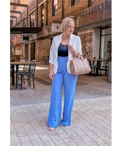 Wide Leg Pants for Women Work Business Casual High Waisted Dress Pants Flowy Trousers Office 30'' inseam Tranquil Blue $17.39...