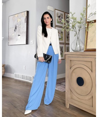 Wide Leg Pants for Women Work Business Casual High Waisted Dress Pants Flowy Trousers Office 30'' inseam Tranquil Blue $17.39...