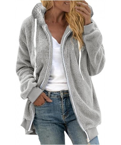 Fleece Jacket Women Full Zip with Hood Fuzzy Sherpa Cardigan Cute Trendy Oversized Hoodies Winter Coats Fall Outfits Fleece J...