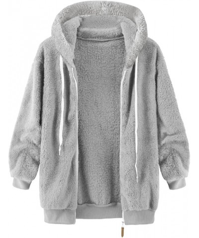 Fleece Jacket Women Full Zip with Hood Fuzzy Sherpa Cardigan Cute Trendy Oversized Hoodies Winter Coats Fall Outfits Fleece J...