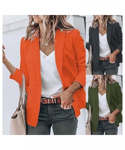 Womens Casual Blazers Plus Size Work Jackets Open Front Long Sleeve Cardigan Slim Fit Suits Fall Coats with Pockets A03_army ...