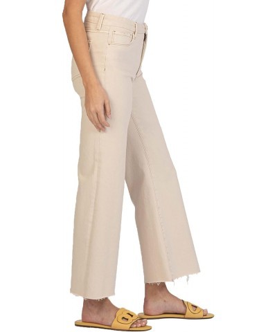 Meg High-Rise Fab Ab Wide Leg Raw Hem in Milestone Ecru 10 $48.88 Jeans