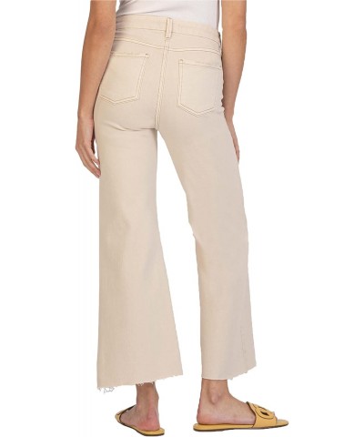 Meg High-Rise Fab Ab Wide Leg Raw Hem in Milestone Ecru 10 $48.88 Jeans