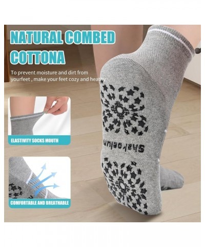 Non Slip Pilates Socks with Grips for Yoga, Barre, Grippy, Hospital, Ballet for Women with Arch Support. 3 Pairs-grey $10.99 ...