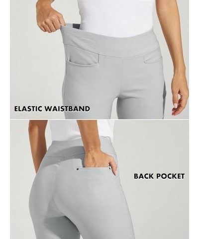 Women's Golf Pants Stretch Casual Pull on Pants Quick Dry Hiking Pants Tummy Control Light Gray $24.29 Pants