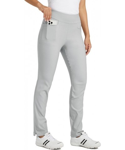 Women's Golf Pants Stretch Casual Pull on Pants Quick Dry Hiking Pants Tummy Control Light Gray $24.29 Pants