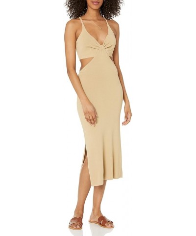 Women's Zuri Fitted Cutout One-Shoulder Maxi Sweater Dress Curds & Whey $14.95 Sweaters