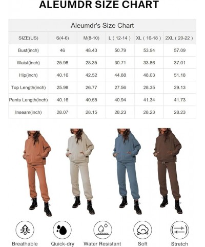 Women's 2 Piece Outfits Pullover Hoodie Sweatshirt & Jogger Pants Fall Fleece Tracksuit Matching Lounge Sets Coffee $21.62 Ac...