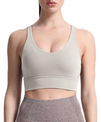 Caged Sports Bras for Women High Impact Fitness Running Multi-Cross Back Training Yoga Crop Tank Workout Tops Mink $16.19 Lin...