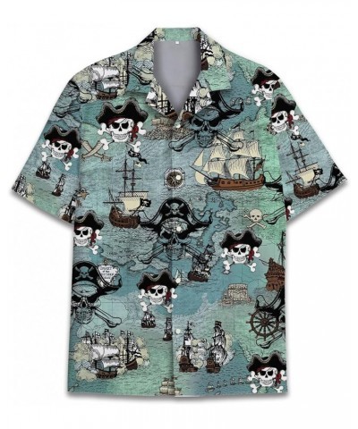 Mushroom Hawaiian Shirts for Men - Mushroom Shirt, Mushroom Shirts for Men, Mushroom Stripe Button Down Pirate $13.64 Shirts