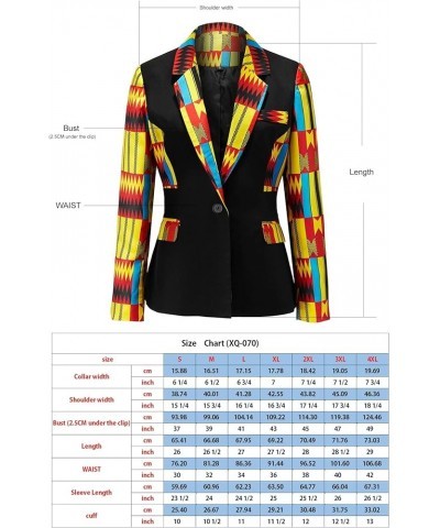 Women African Print Coat Notched Lapel Pocket Blazer Jacket G $27.19 Jackets