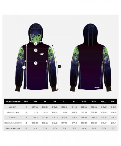 UPF 50 Fishing Hoodie Shirt For Men And Women, Long Sleeve Fishing Hiking Shirt, Breathable Moisture Wicking O:wildcat Purple...