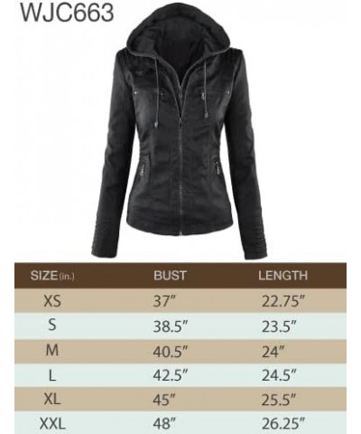 Women's Faux Leather Motorcyle Biker Jacket with Removable Hoodie Wjc663_camel $25.62 Hoodies & Sweatshirts