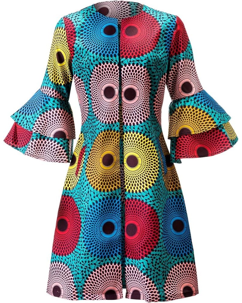 Women African Print Jacket Dashiki Traditional Top Dress C $22.82 Dresses