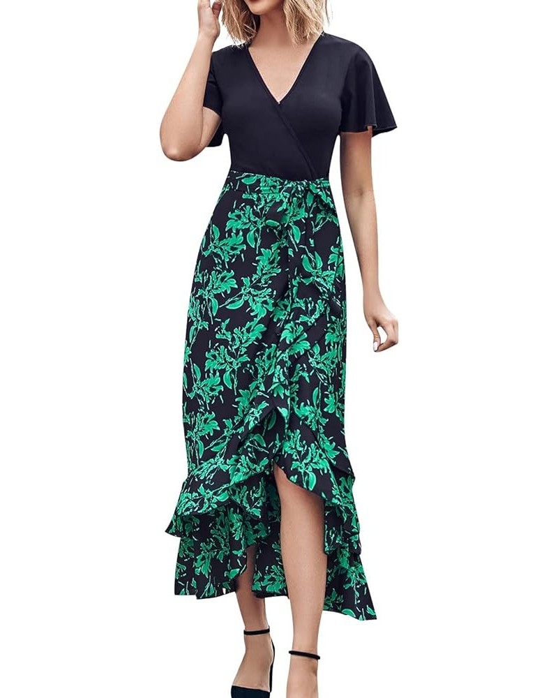 Summer Dresses for Women 2024 Black Dress High Waist Full Length Maxi Dress, S-XL Green $10.07 Dresses