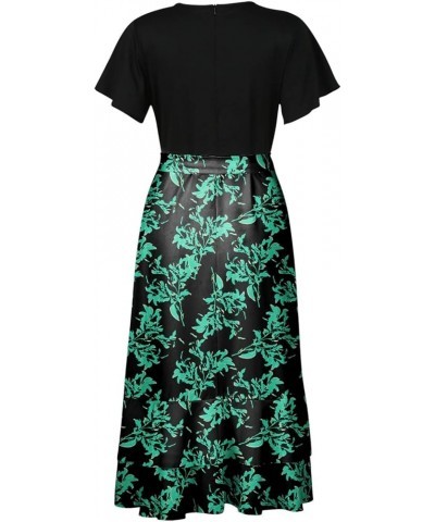 Summer Dresses for Women 2024 Black Dress High Waist Full Length Maxi Dress, S-XL Green $10.07 Dresses