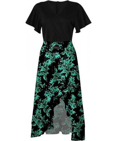 Summer Dresses for Women 2024 Black Dress High Waist Full Length Maxi Dress, S-XL Green $10.07 Dresses