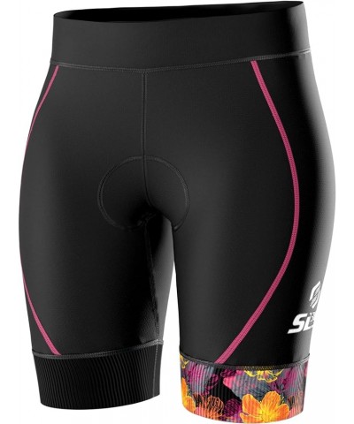 Triathlon Shorts Women, Premium FX Fabric - Womens Tri Shorts for All abilities. Super Comfy Womens Triathlon Shorts Black/Su...