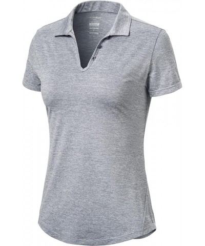 Women's Short Sleeve Casual Golf Shirt, UPF Athletic Stretch Polo Shirts, Quick Dry Moisture Wicking Workout Tops Stretch Dry...