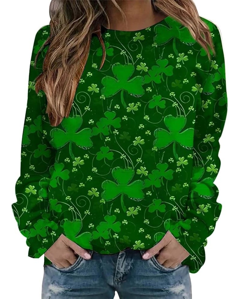 St Patrick Day Sweatshirts Women Funny Cat Sweatshirts for Women Plus Size Shamrock Sweater 3x Sales Clearance Mint Green-b $...