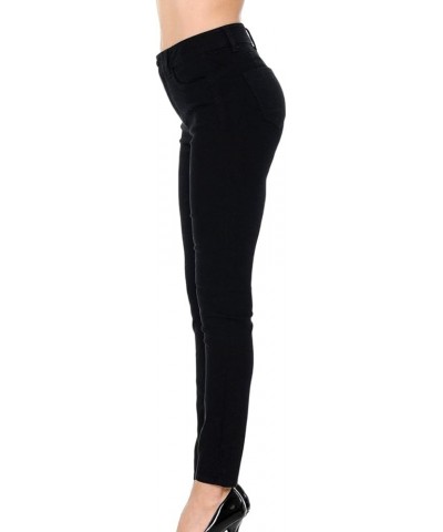 Push-Up High-Rise Twill Color Pants Black $17.70 Jeans