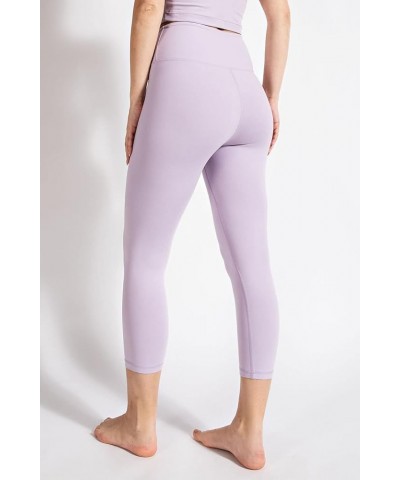 Women's High Waisted Buttery Super Soft Capri Length Activewear Legging (S-3X) Lavender $11.09 Activewear