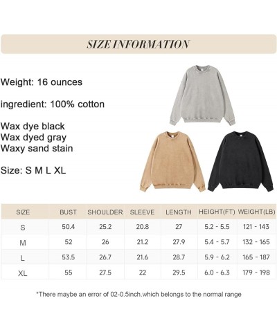 Men's Acid Wash Hoodie Oversized Vintage Basic Loose Pullover Sweatshirt Unisex Streetwear Hip Hop Tops Sand Color $19.35 Swe...