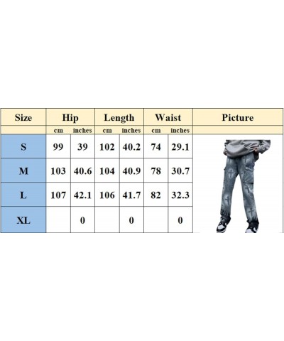 Y2K Cross Flame Graphic Wide Leg Denim Jeans Straight Casual Loose Baggy Trousers Vintage Streetwear Blue $13.86 Jeans