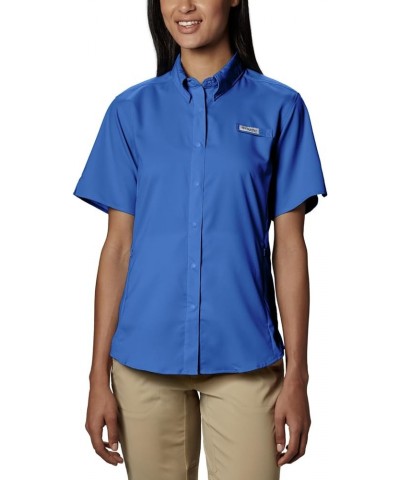 Women's Tamiami Ii Short Sleeve Shirt Blue Macaw $19.06 Blouses