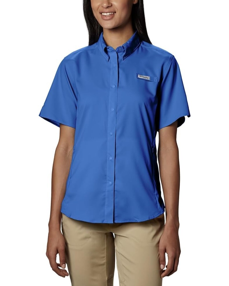 Women's Tamiami Ii Short Sleeve Shirt Blue Macaw $19.06 Blouses