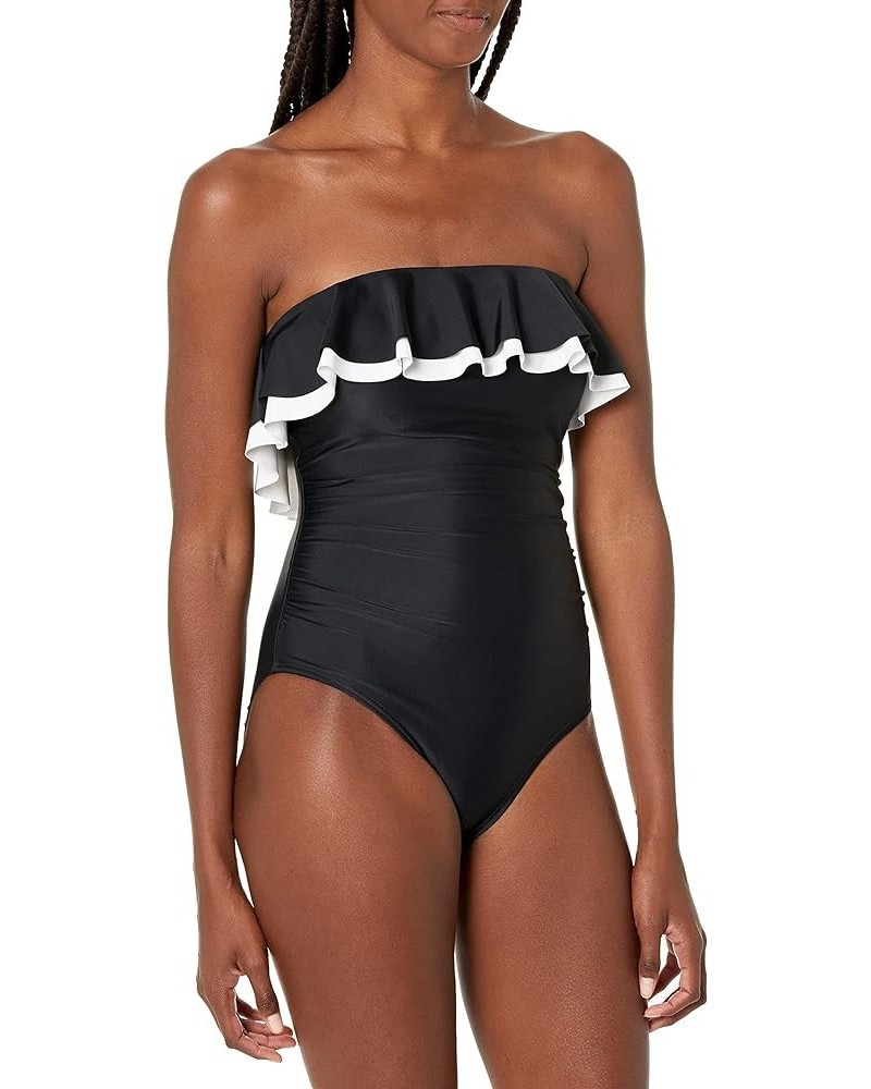 Women's One Piece Swimsuit Black $32.32 Swimsuits