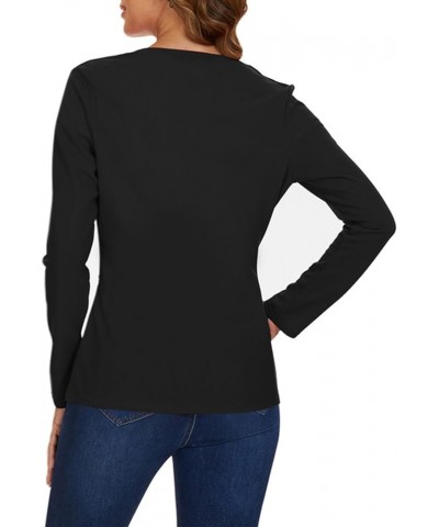 Womens Casual Blazers Open Front Long Sleeve Collarless Blazer Work Office Jackets with Pockets Black $15.84 Blazers