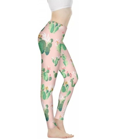 Yoga Pants for Women High Waist Leggings Tight Running Animals Print Cactus Print $13.16 Activewear