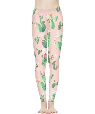 Yoga Pants for Women High Waist Leggings Tight Running Animals Print Cactus Print $13.16 Activewear