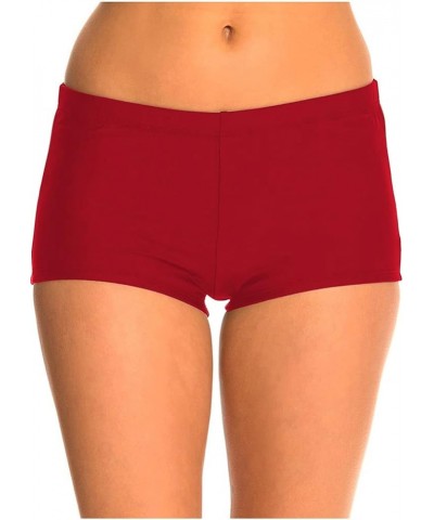 Womens Swim Boyshorts Bikini Bottom Boardshorts Mini Short Beachwear Red $10.02 Swimsuits