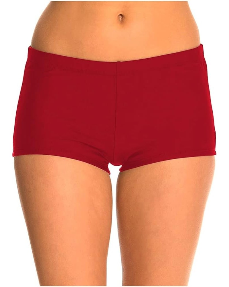 Womens Swim Boyshorts Bikini Bottom Boardshorts Mini Short Beachwear Red $10.02 Swimsuits
