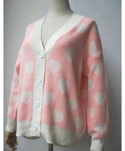 Women's Long Sleeve Cute Cardigans Sweater V-Neck Daisy Floral Button Outerwear 2pink $20.32 Sweaters