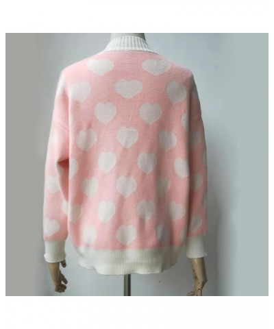 Women's Long Sleeve Cute Cardigans Sweater V-Neck Daisy Floral Button Outerwear 2pink $20.32 Sweaters