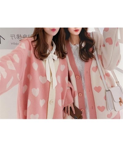 Women's Long Sleeve Cute Cardigans Sweater V-Neck Daisy Floral Button Outerwear 2pink $20.32 Sweaters