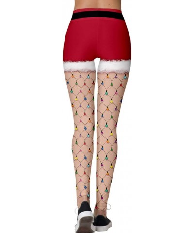 Women's Chic Ugly Santa Christmas Leggings Funny Costume Tights Print 026 $9.63 Leggings