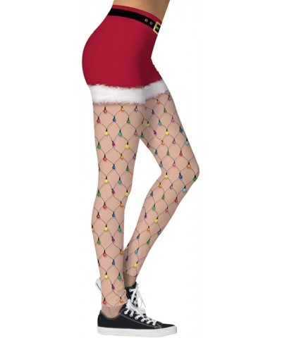 Women's Chic Ugly Santa Christmas Leggings Funny Costume Tights Print 026 $9.63 Leggings