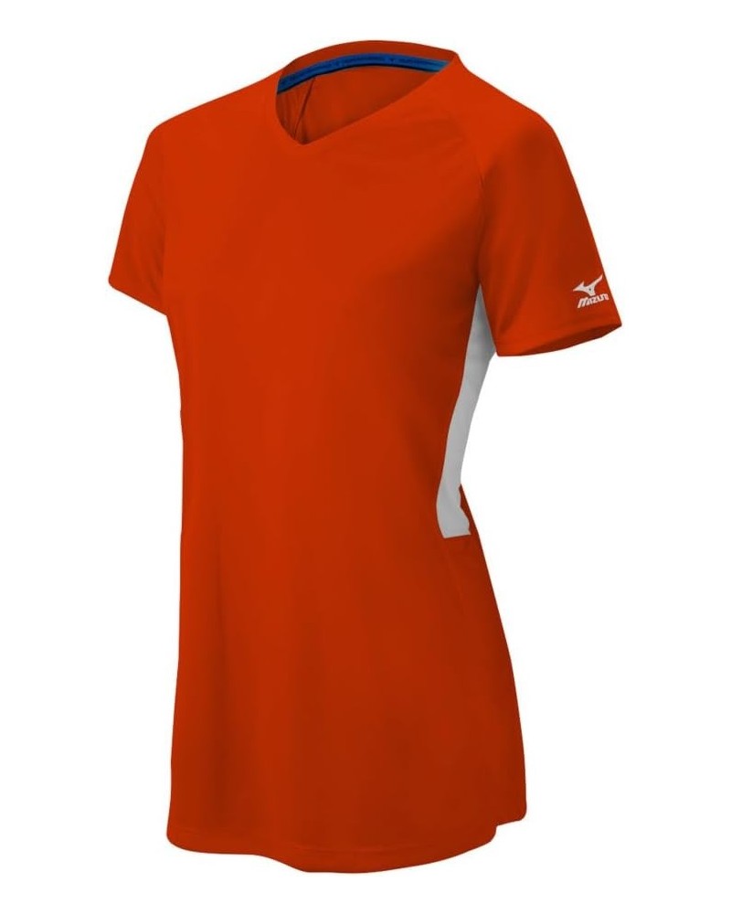 Women's Comp Short-Sleeve V-Neck Large Orange-white $10.00 Jerseys