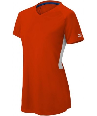 Women's Comp Short-Sleeve V-Neck Large Orange-white $10.00 Jerseys