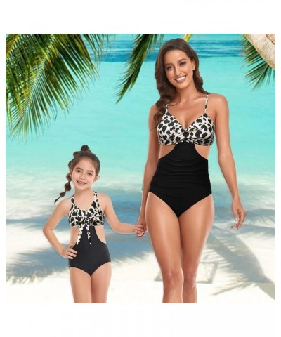 Family Matching Swimsuits One Piece Leopard Bathing Suits Family Swimwear Matching Set Womens Monkini Swimsuits Men Leopard $...