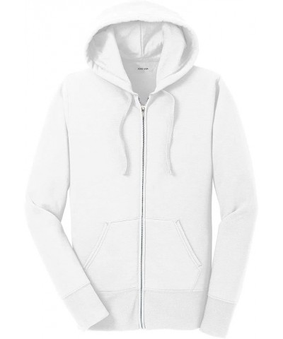 Ladies Core Fleece Full-Zip Hooded Sweatshirts in Sizes: XS-4XL White $20.68 Activewear